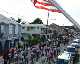Revelers remember Dr. Martin Luther King Jr. Monday in Frederiksted.